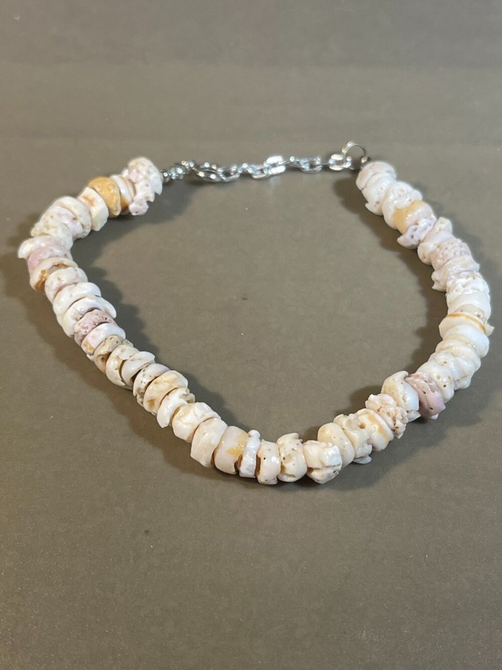 10" Puka Shell Ankle Bracelet Vintage (878)